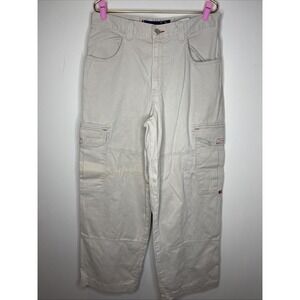 VTG Jnco Jeans Kakhi Wide Leg Cargo Pant Y2K 34W x 32L